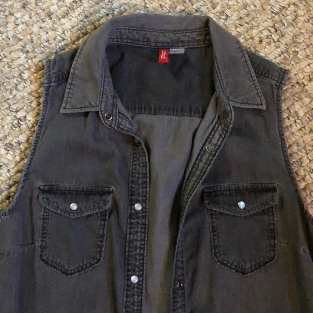 H&M Dark Gray Jean Vest